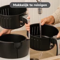 Heteluchtfriteuse met Digitaal Touchscreen - Instelbaar 80-200 Graden - 1500W - Zwart — thumbnail 4