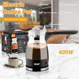 Elektrische Turkse Koffiemaker met Handvat, 500ml RVS Koffiekan — thumbnail 2