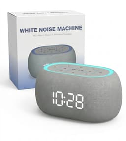 Elcostar Digitale Wekker 2.0 - Nachtlamp licht & Bluetooth Speaker - White Noise Machine met Geluiden - 21 rustgevende klanken - Voor Slaapkamer, Baby, Kinderen & Volwassenen — thumbnail 1
