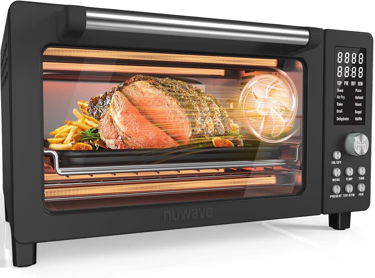 Airfryer Convectieoven - Mini Oven Broodroosteroven - Snel en gelijkmatig koken - 12-in-1 functies - 21 QT - Zwart — afbeelding 1