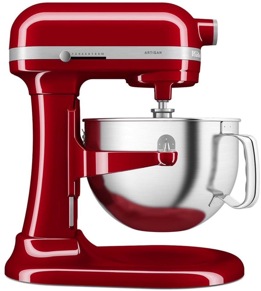 KitchenAid keukenmachine - Artisan - In hoogte verstelbare kom - 375 W - 11 snelheden - 3 RVS accessoires - 5,6L - Keizerrood — afbeelding 1