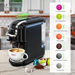 HiBrew 5-in-1 Koffiecupmachine – Meerdere Capsules – Heet/Koud – 19Bar – 1450W – Zwart — thumbnail 3