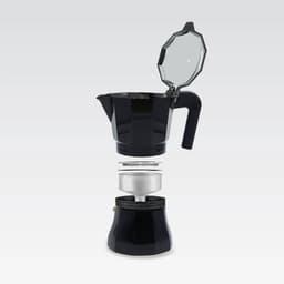 Maestro Aluminium Koffiezetter voor 3 Kopjes (150 ml) - Zwart — thumbnail 2