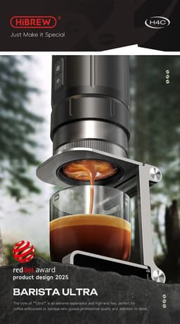 HIBREW H4C Draagbare Espressomachine, Handmatige Koffiemachine voor Camping, Reizen en Thuisgebruik, Groen - Explorer — thumbnail 5