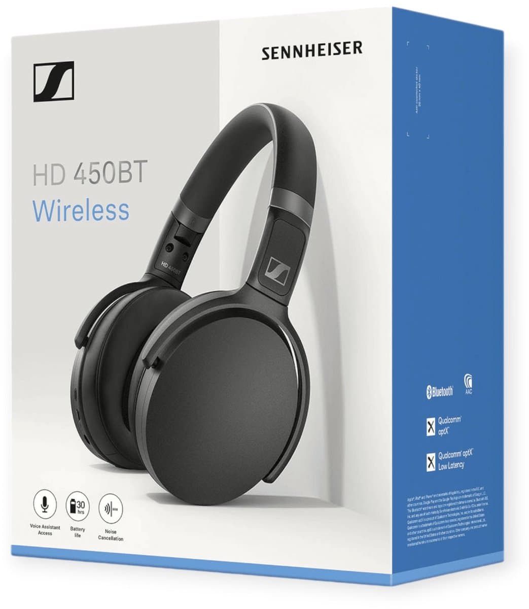 Sennheiser HD 450BT - Draadloze Koptelefoon met Noise Cancelling - Zwart — afbeelding 1