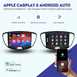 CarPlay autoradio geschikt voor Hyundai i10 | 2008 t/m 2013 | Android 13 | Draadloos Apple CarPlay & Android Auto | 2GB + 32GB | QuadCore processor | Denago DNG-A67 | 2025 model | 2008 2009 2010 2011 2012 2013 | Bluetooth & Wifi — thumbnail 2