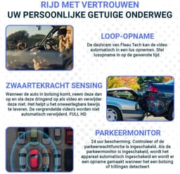 Dashcam voor Auto - Dual - Camerabewaking - Full HD - Zwart — thumbnail 3