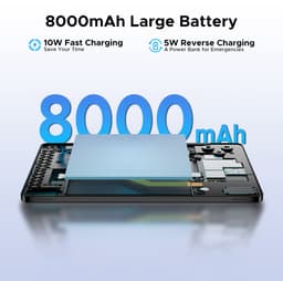 Doogee Tab G6-Android 15 Tablet-11 inth +90Hz - 4G LTE -6GB RAM+256 GB ROM (2TB TF) - Dubbele luidsprekers -8000 mAh- T7250 octa-core - 5G WiFi - BT5.0- Zwart — thumbnail 4
