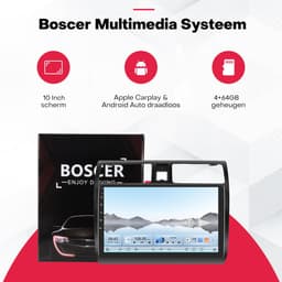 Boscer Autoradio - Geschikt voor Suzuki Swift 2005-2010 - Apple Carplay & Android Auto (Draadloos) - Android 15 - 8-Core 4+64GB - Interne Koeler - 10.1 Inch HD IPS Touchscreen - GPS Navigatiesysteem - USB, WiFi & MP5 - Achteruitrijcamera & Microfoon — thumbnail 2