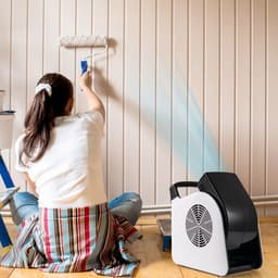 COSTWAY Vloerventilator, 130 W, 3 snelheden en 185° draaibare kop, blaasmachine voor drogen en ventileren, staande ventilator voor thuis en commercieel — thumbnail 5