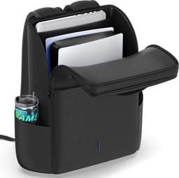 RHYTHMFLAME - Tas geschikt voor PS5/Slim/ Pro Consoler - PS5 Koffer - PS5 Tas -Beschermingstas - Draagtas geschikt voor PS5 - Hoge Kwaliteit Soft Case - Digitale & Disc versie - Zwart — thumbnail 1