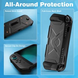YONO Hard Case geschikt voor Nintendo Switch 2 - Ergonomische Grip Hoesje met Cover - Beschermhoes - Zwart — thumbnail 2