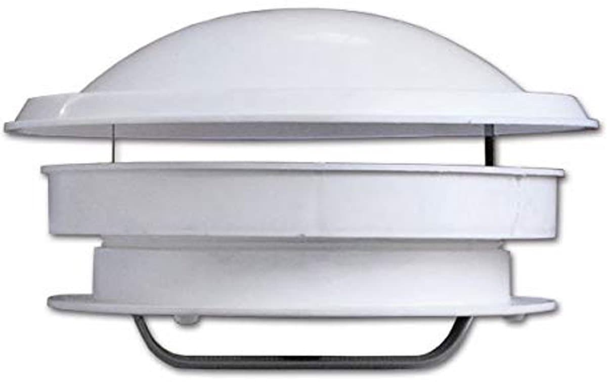 Witte dakventilator met vliegenbescherming voor caravan en boot — afbeelding 1