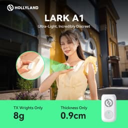 Hollyland LARK A1 Combo Mini Wireless Microphone for iPhone and Android (2 TX + USB-C RX + Lightning RX + Charging Case), Magnetic Mic for YouTube, TikTok, Podcasts, Vlogging (Black) — thumbnail 5