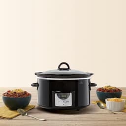 MMP® Slowcooker met timer - Slowcooker - Crockpot - Zwart - 31cm x 22cm x 30cm — thumbnail 2
