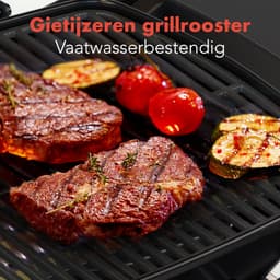 KitchenBrothers Gas BBQ - Tafelmodel Barbecue - Tafelbarbecue - PFAS Vrij - Anti-aanbaklaag - 37x48 cm Grilloppervlak - Vaderdag Cadeau - Zwart — thumbnail 5