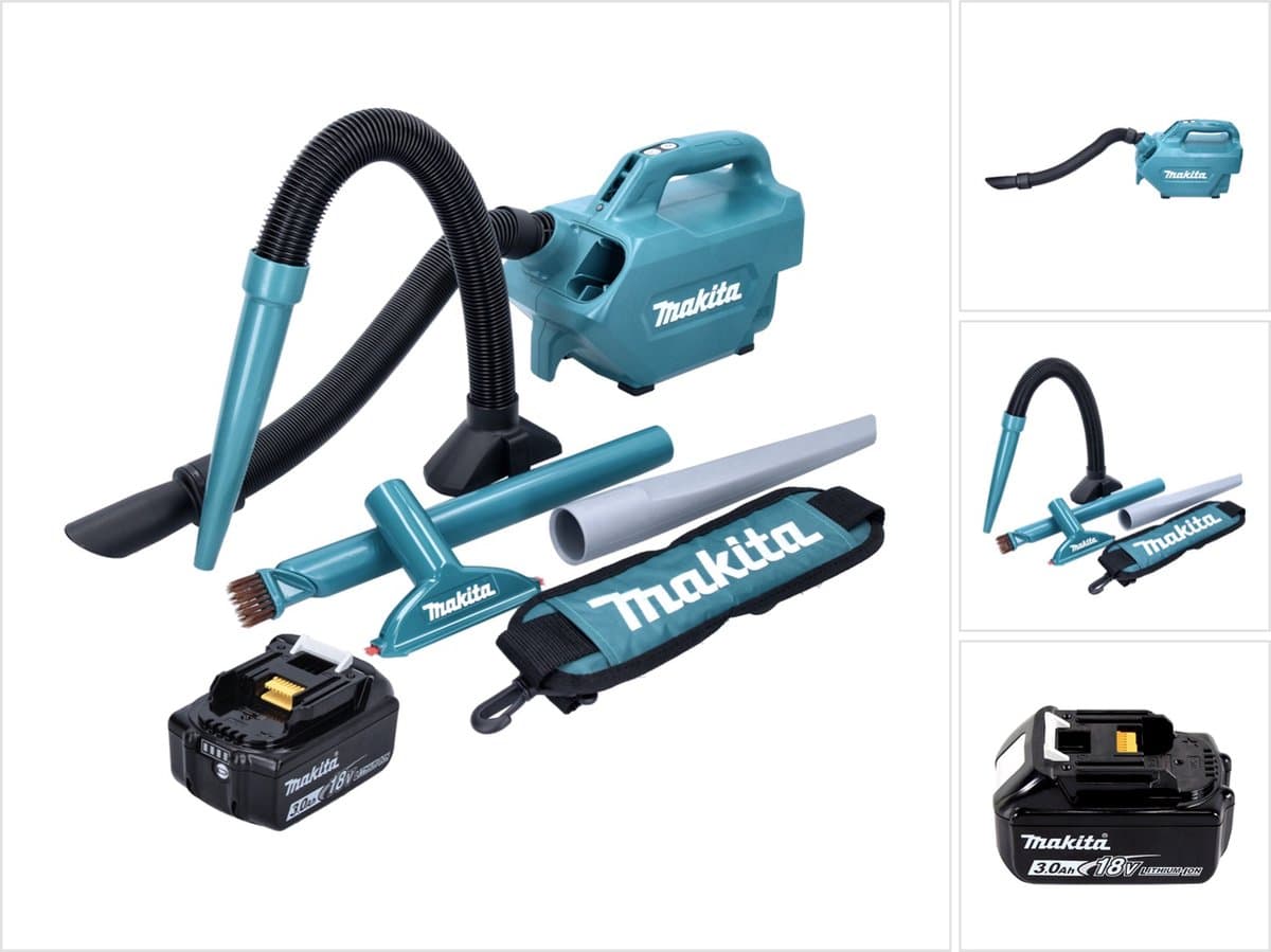 Makita DCL 184 F1 accu stofzuiger 18 V 54 mbar 0,5 l + 1x oplaadbare accu 3,0 Ah - zonder oplader — afbeelding 1