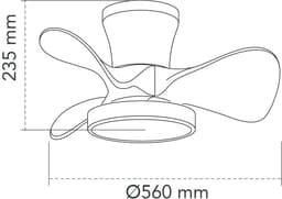 CristalRecord - Plafondventilator Moll Mini Ø 56 cm zwart — thumbnail 2