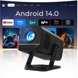 Mini Beamer 1280 x 720 LCD - 4K Ondersteuning - Wi-Fi 6 Bluetooth 5.4 - Compact Draagbaar - Voor Thuisbioscoop Gaming Outdoor — thumbnail 1