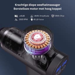 ApexArte® Professionele massagegun - Massageapparaat - Theragun - Zwart — thumbnail 2