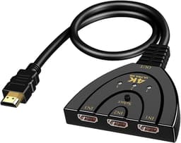 HDMI Switch 3 In 1 - Full HD 4K Resolutie - Compact Design - Voor Tv Monitor Beamer - Plug & Play — thumbnail 5