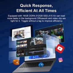Laptop Notebook - 15,6 Inch FHD IPS Scherm - AMD Ryzen 5 Processor - 16 GB RAM - 512 GB SSD - Windows Laptop — thumbnail 4