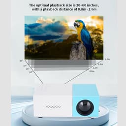 Mini Projector, Full HD 1080p Home Theatre Video Projector, Halloween Projector Compatibel met HDMI USB AV Smartphone TV Box Laptop — thumbnail 4