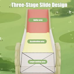 Glijbaan voor kinderen, met armleuningen, babyglijbaan, kinderglijbaan, kleine slide, indoor/buiten, ruimtebesparend (groen) — thumbnail 3