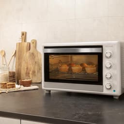 Mini Oven 60L – 2200W Heteluchtoven – 12 Functies – Rotisserie – Tot 230°C – Binnenverlichting — thumbnail 4