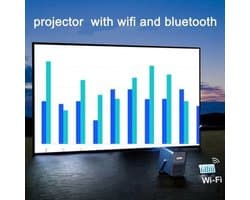 Beamer – Projector – Mini Beamer – Draagbare Beamer – Office Projector – Native Full HD 1080p – 1000 ANSI Lumen – WiFi 5.3 Draadloos