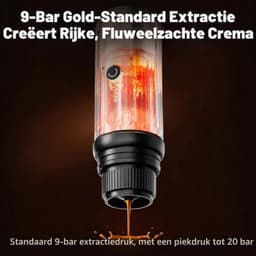 Draagbare koffiezetapparaat, espressomachine, 2-in-1, oplaadbaar, zelfverwarmend, compatibel met NS-capsules en gemalen koffie, mini-koffiezetapparaat, USB-C, voor reizen, camping, auto, kantoor — thumbnail 5