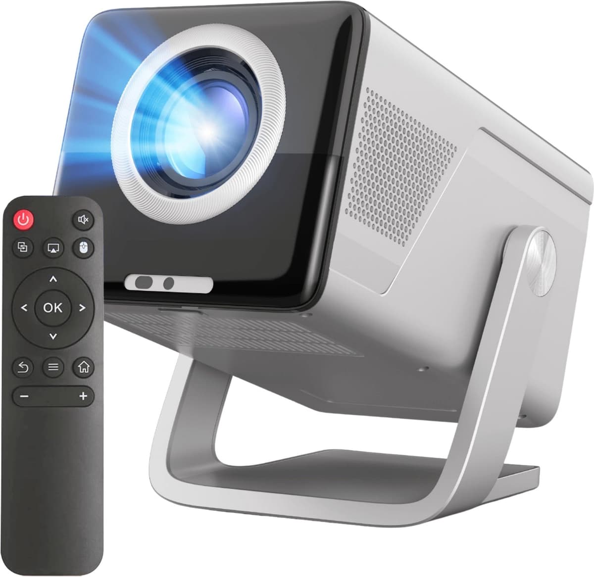 Beamer Draagbaar - 1000 ANSI Lumen Full HD 1080p - LED Projector - Android 14 Smart Systeem - Wi-Fi Bluetooth - Voor Thuisbioscoop En Buiten — afbeelding 1