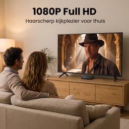 Sencision Mini DVD Speler met HDMI - Regiovrij - Full HD 1080P - CD en DVD Speler voor TV - USB & MicroSD - Incl. Afstandsbediening & Kabels - Zwart — thumbnail 4