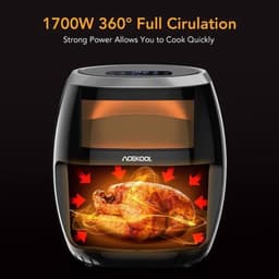Heteluchtfriteuse - 1800 W - 8L Capaciteit - Digitale Aanraakbediening - Zichtbaar Venster — thumbnail 1