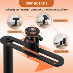 Beamer standaard, 360° draaibaar, in hoogte verstelbaar 40-160 cm, 1/4-inch draadmontage, projector standaard van hoogwaardig koolstofstaal voor presentaties, thuisbioscoop, kantoor – Draagvermogen — thumbnail 4