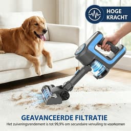 Draadloze Stofzuiger, 6 IN 1 Lichtgewicht Steelstofzuiger, Krachtige Zuigkracht van 15 kPa, Oplaadbare Draadloze Stofzuiger Voor Hardhouten Vloeren en Dierenharen — thumbnail 5