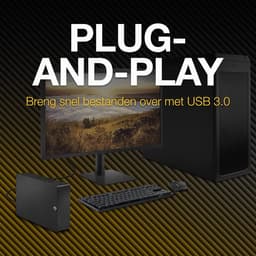 Externe Harde Schijf - Desktop Opslag - Bestanden Opslaan - Grote Capaciteit - 6TB - Zwart — thumbnail 4