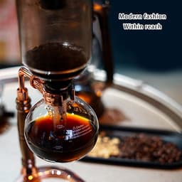Sifon Koffiezetapparaat - Vacuüm Brouwer - Thuis Koffie Zetten - Borosilicaatglas - 3 Persoons - Zwart — thumbnail 3