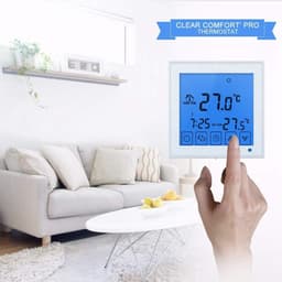 Elektrische Thermostaat - Temperatuurregelaar Vloerverwarming - Comfort Verhogend - App Bediening Mogelijk - 8.5 x 8.5 cm - Wit — thumbnail 3