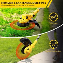 CRLYN® Grasmaaier Elektrisch - Grastrimmers met Accu - Geel — thumbnail 4