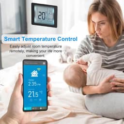 Slimme Thermostaat - WiFi Regelaar - Huis Verwarmen - 7 Dagen Programmeerbaar - Touchscreen Bediening - Wit — thumbnail 4