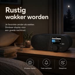 Imperial DABMAN i105 - Internetradio - WiFi - USB - Slaaptimer - Wekker - Zwart — thumbnail 4