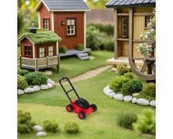 Miniatuur Grasmaaier - Realistisch Tuingereedschap - Poppenhuisdecoratie - Micro Landschapsaccessoire - Compact en Aanpasbaar - Gedetailleerd Figuur