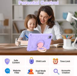 SnelShoppen - YOBWOK Kindertablet 10,1 inch met Wifi, Android 13, 8 GB RAM, 128 GB ROM, Ouderlijk Toezicht, 6000 mAh, Educatief, HD 1280X800, Google P — thumbnail 2