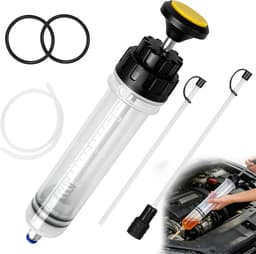 500 ml olieafzuigpomp met vulniveau-indicator en 60cm verlengslang, handmatige afzuigpomp voor olie, benzine en brandstof, vulpomp voor auto, motorfiets, grasmaaier en transmissieolie — thumbnail 1