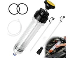 500 ml olieafzuigpomp met vulniveau-indicator en 60cm verlengslang, handmatige afzuigpomp voor olie, benzine en brandstof, vulpomp voor auto, motorfiets, grasmaaier en transmissieolie