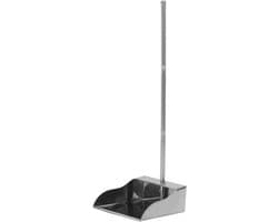 Garde Schop - Stoffer Blik - Efficiënt Schoonmaken - Roestvrij Staal - 70 cm Lengte - Zilver