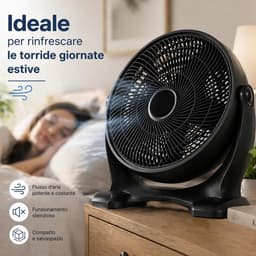 Staande Ventilator - Vloerventilator Peer - Ruimte Koelen - Robuuste Stalen Constructie - 45 cm Blad - Zwart — thumbnail 2