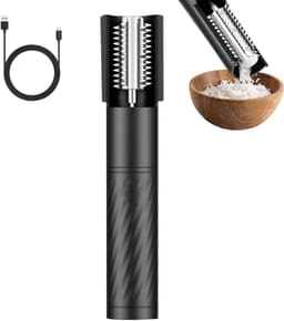 Elektrische Kokosrasp - Draadloze Handrasp - Keuken Bakken Koken - Anti-spat Roterende Kop - 24 cm - Zwart — thumbnail 1