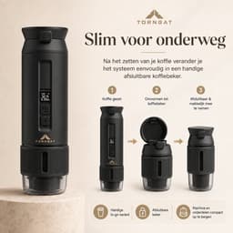NomadBrew Ultra Draagbare Koffiemachine – 4-in-1 Zelfverwarmende Espressomachine 25 Bar – Auto, Camping & Camper – NS/DG-Capsules, Gemalen Koffie & Filterkoffie – Afneembare Afsluitbare Beker – 9600mAh – Warme Koffie Zonder Waterkoker – Zwart — thumbnail 4